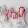 Кресты Скульптура Свеча Силиконовая Форма Портрет Человека Абстрактные Ароматизированные Свечи Гипсовая Смоляная Форма Ручная Работа Ремесло Декор