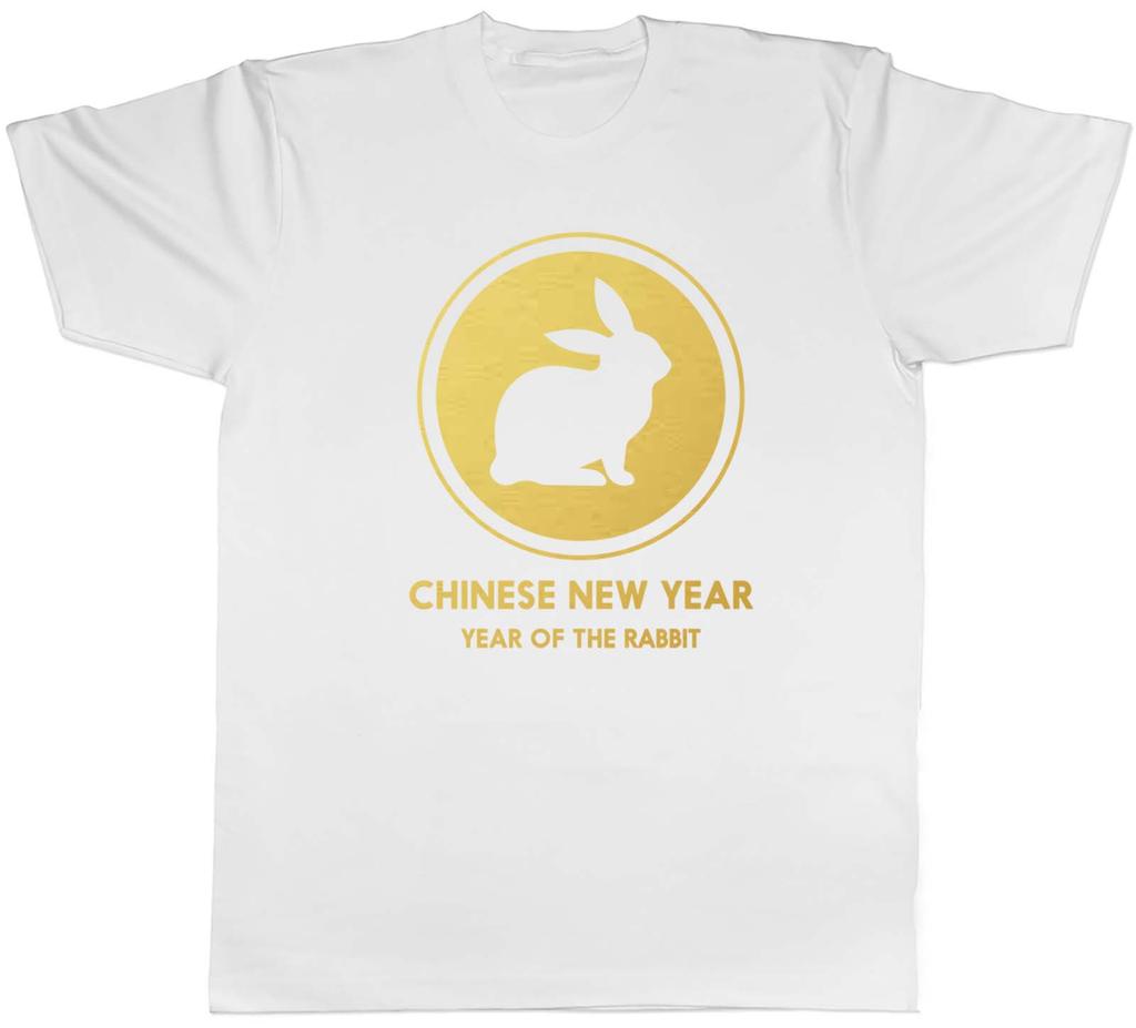 Unisexs T Shirt Chinese New Year Gold Rabbit Unisex Tee Gift
