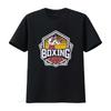 Мужская смешная футболка BOXING EXTREME CLUB Белая винтажная стирка Мягкая стильная с принтом Универсальная модная Повседневный топ для ежедневной носки