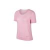 Solid Color Round Neck Short Sleeve T-Shirt Women Tops Cherry-Blossom-Pink BQ9552-629