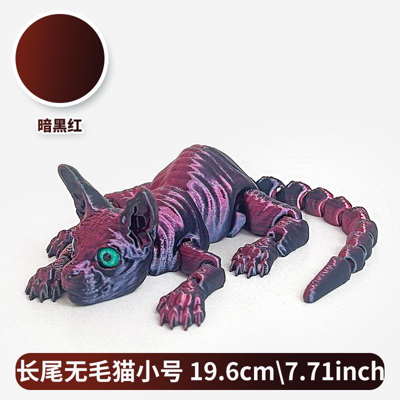 3D Printed Sphynx Cat Figurine Cute Hairless Cat Sculpture Modern Home Decoration Ornaments Creative Gifts For Cat Lovers Toy