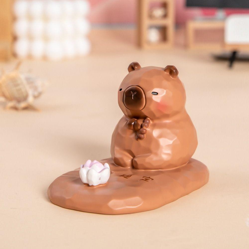 Ручной работы держатель для телефона в виде лотоса смоляные настольные украшения в виде животных милая фигурка лягушки декор для домашних животных