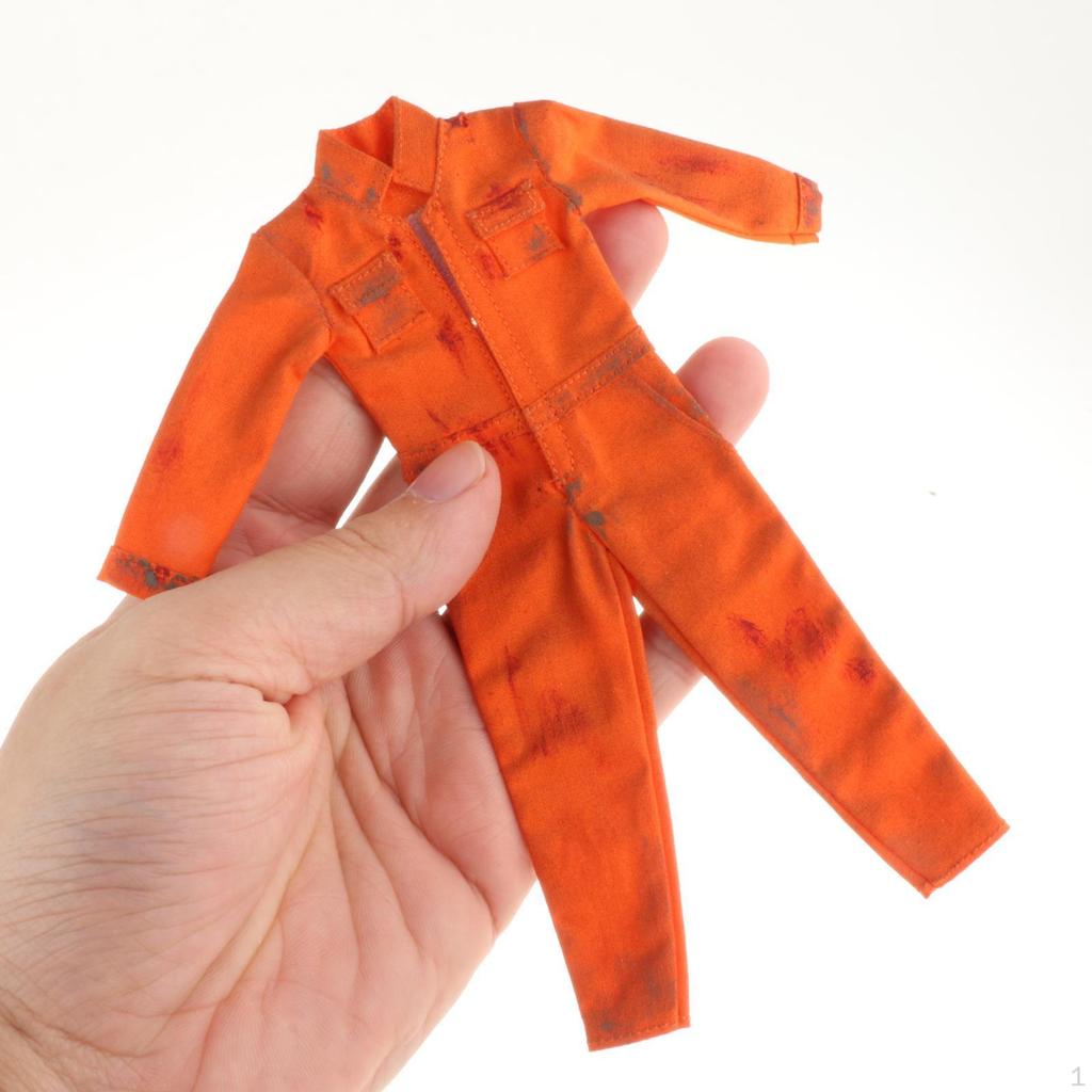 1/12 Scale Male Doll Outfit Jumpsuit for Action Figures and Collectibles