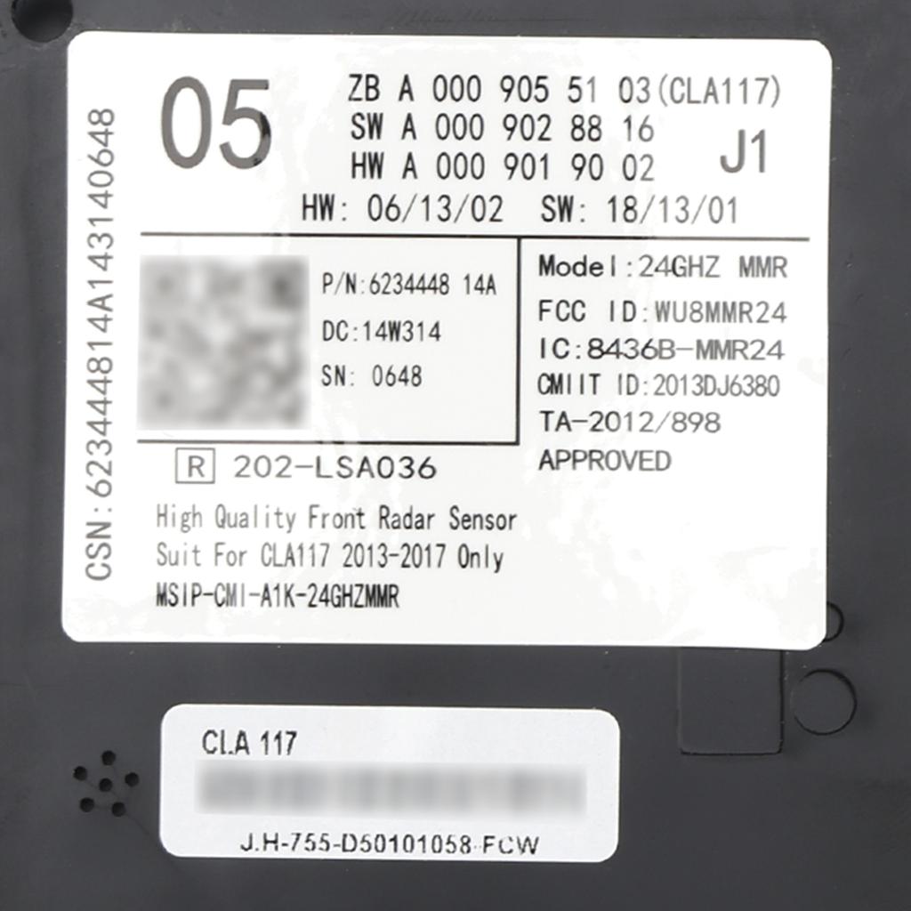 Блок управления передним радарным датчиком A0009055103 Для Mercedes CLA117 2013-2017