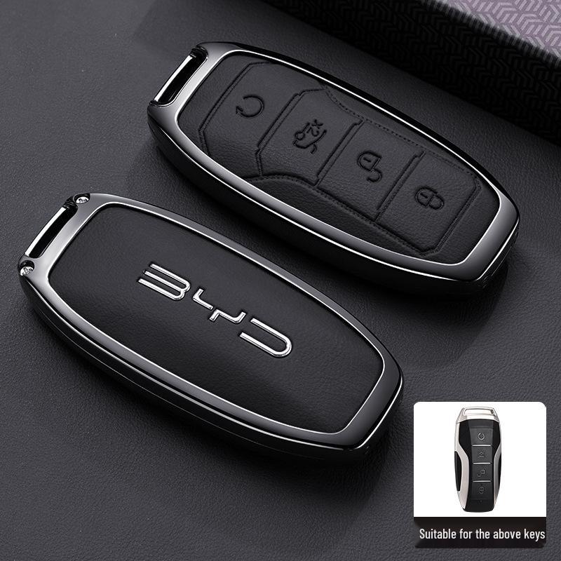 Премиальная сумка для автомобильного ключа с пряжкой для BYD Han, Qin Plus, Song Pro, Tang, Dolphin и E9