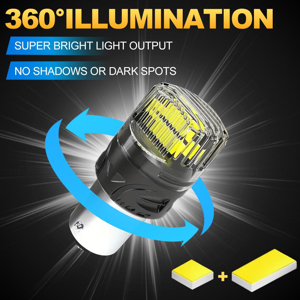 2Pcs P21W Led 1156 BA15S White BAU15S PY21W 1157 BAY15D Led T25 3156 P27W 3157 P27/7W Bulbs T20 7440 W21W WY21W 7443 W21/5W Car Signal Light Auto Lamp