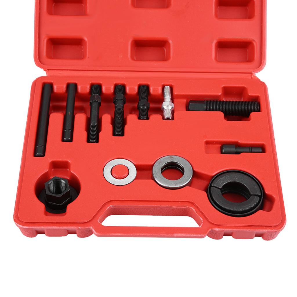 12 Pcs Car Power Steering Alternator Pump Pulley Puller Remover Disassembly Installer Tool
