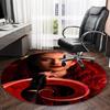1pc Descendants The Rise of Red1 Print Round Carpet Chair Round Carpet Suitable for Bedroom Living Room Home Decorative Carpet