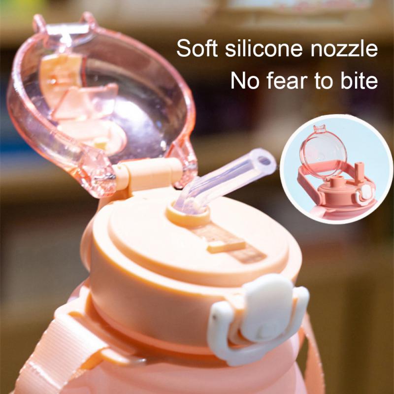 800 мл бутылка для воды дорожный чайник с медведем спортивная питьевая кружка для девочек уличная бутылка большая чашка с соломинкой