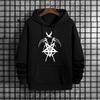 Мужские худи в стиле хип-хоп 2025 Городской уличный стиль Модная толстовка с капюшоном Мужская модная повседневная одежда Верхняя одежда с принтом Сатанинской пентаграммы
