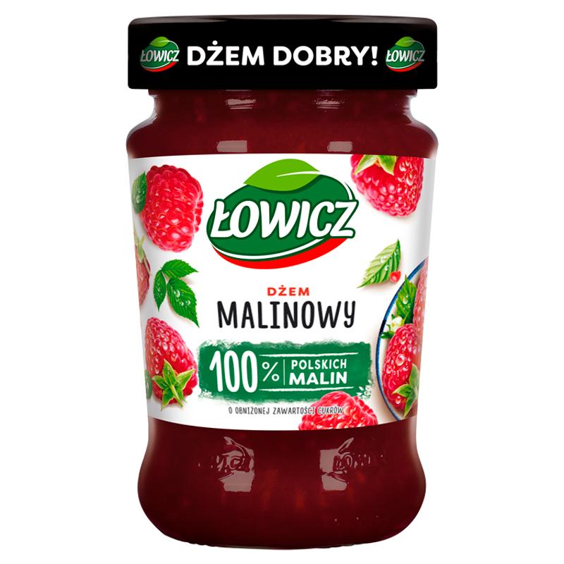 Łowicz Dżem Malinowy O Obniżonej Zawartości Cukrów 280 G