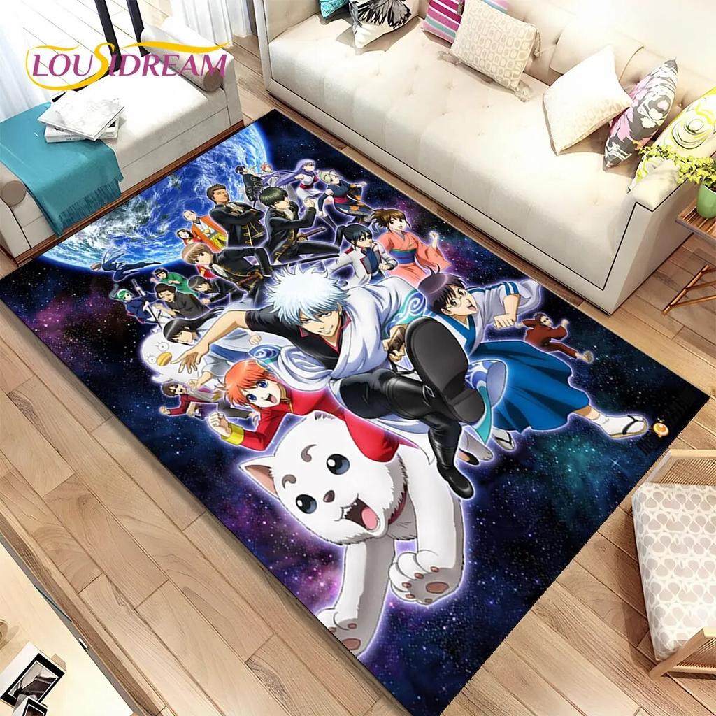 3D Gintoki Kagura Gintama аниме коврик, ковер для гостиной, спальни, дивана, коврик для украшения, детские игры, нескользящий напольный коврик