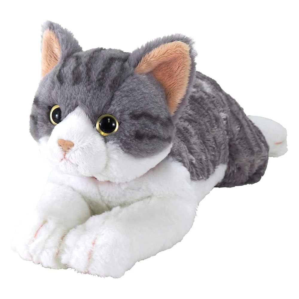 Плюшевая игрушка Sanlemon Кошка на коленях Белая 16x47x18см Милое животное Мягкая игрушка Кошка