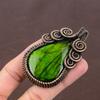 Зеленый лабрадорит, ручная работа, медная проволочная подвеска, ювелирное изделие 2,83 дюйма p2C33