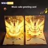 1 шт. Музыкальные поздравительные открытки на день рождения 3D всплывающие подарочные карты со светодиодной музыкой подарочные карты с конвертом свадебные украшения для столов