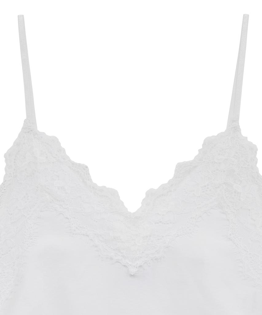 MIDNIGHT MOVE Lace Sh Top (White)