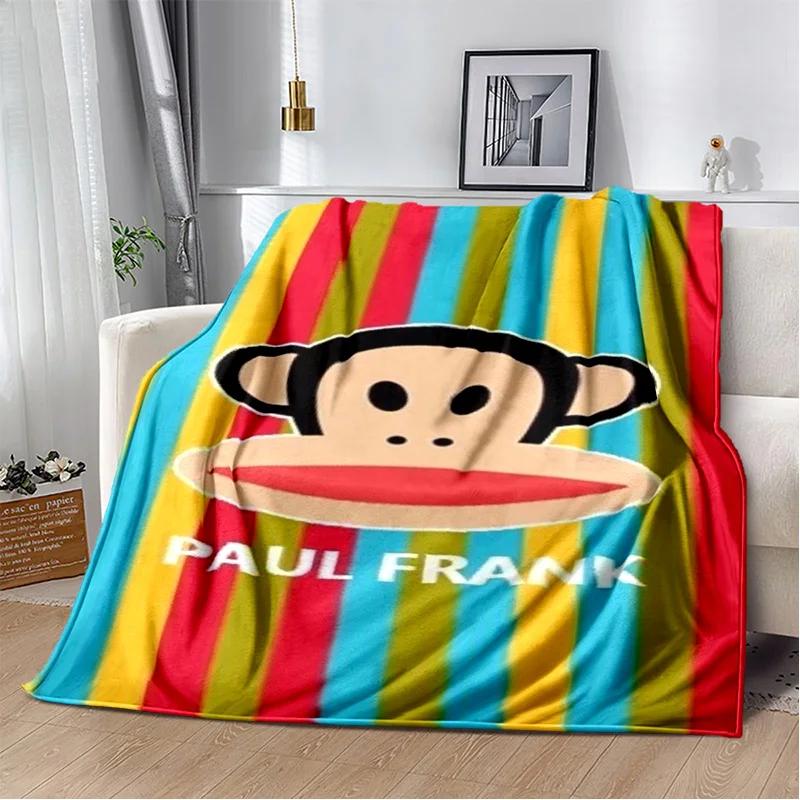 P-Paul Frank-k Фланелевое Портативное Одеяло для Детского Пикника в Гостиной Спальне Диване Кровати Идеальный Подарок на День Рождения