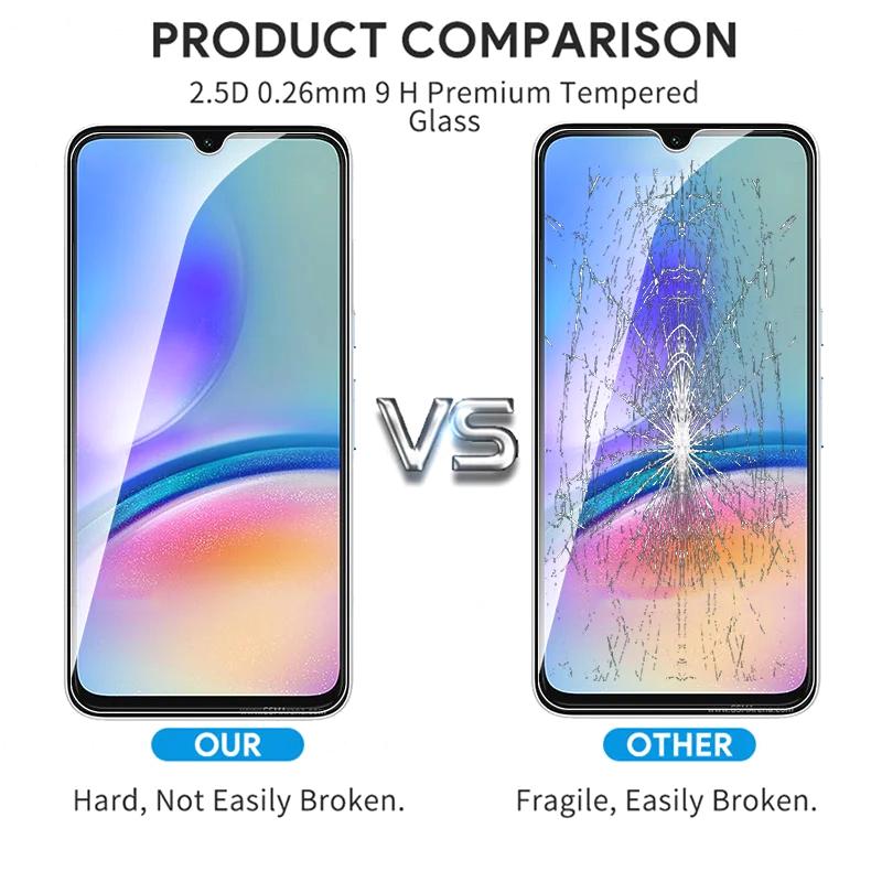 4IN1 [2 стекла для экрана + 2 объектива, пленка для камеры] HD стекло Защитное стекло для экрана из закаленного стекла для Samsung Galaxy A05 A05S A04 A04S A14 A34 A54 A24 A15 A25 A55