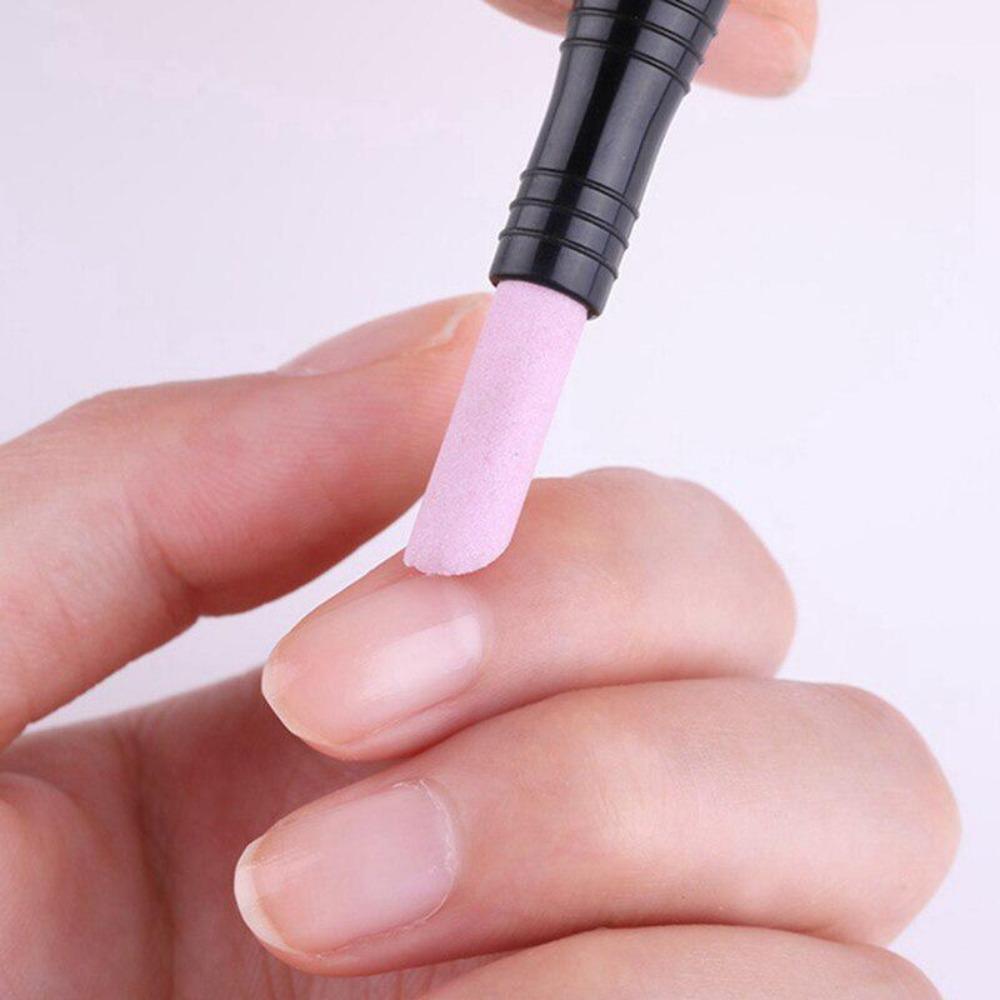 Двойное средство для удаления кутикулы ногтей, толкатель, кварцевый скраб, каменная ручка, крупа, маникюр, польский педикюр