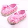 Первые ходунки с цветочным принтом для маленьких девочек, обувь принцессы на мягкой подошве для малышей, обувь Prewalker с большим цветком