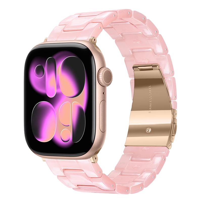 Роскошный полимерный ремешок для Apple Watch Ultra 3 2 49 мм 11 10 42 мм 46 мм Звеньевой браслет Iwatch Серии 9 7 8 6 5 SE3 45 мм 41 мм 40 мм 44 мм
