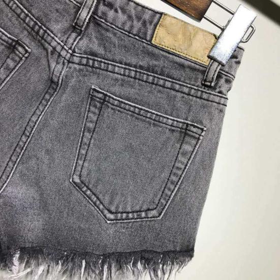 Женские шорты с кисточками, свободные универсальные шорты с высокой талией и пуговицами, рваные шорты, повседневная одежда