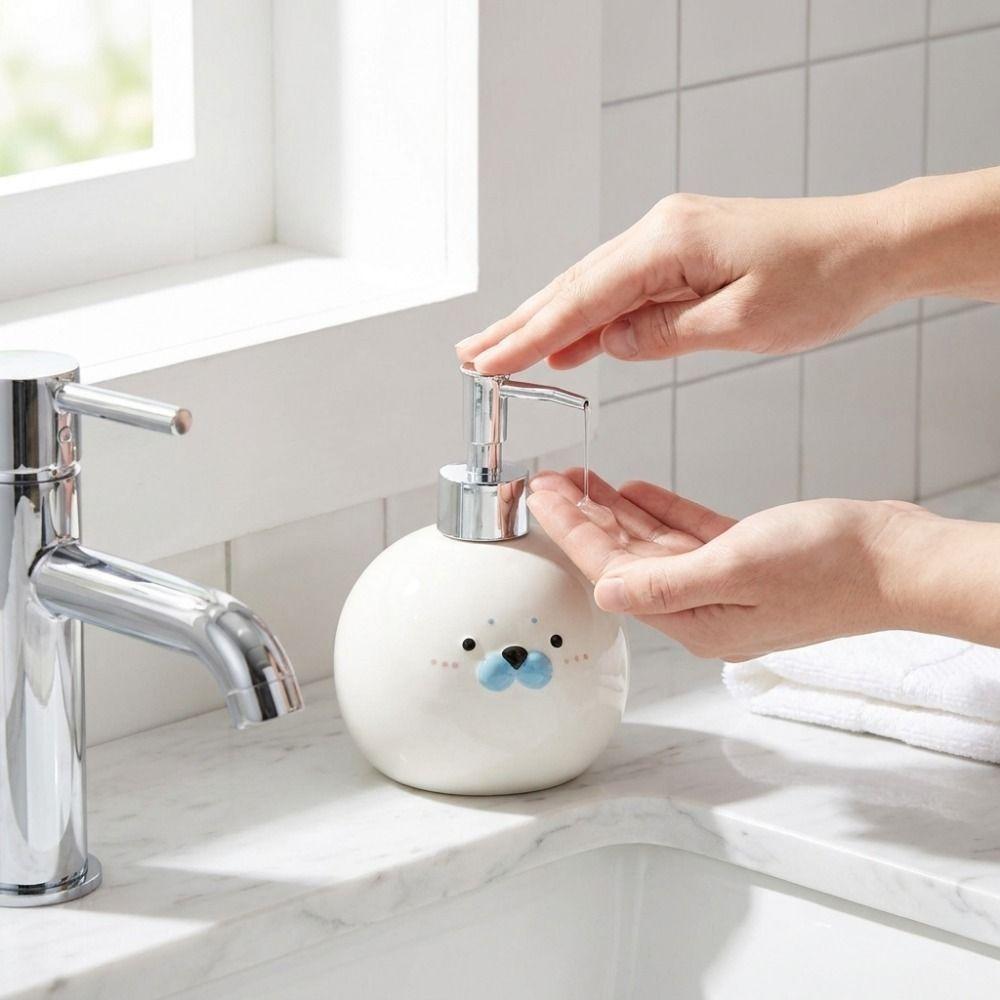 350ML Seal Liquid Soap Bottle Cute Shower Gel Dispenser Practical Lotion Bottle Household