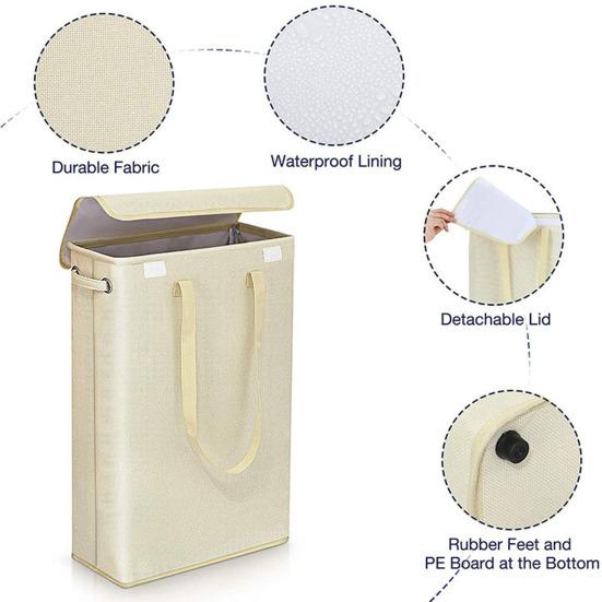 Yousheng Laundry Storage Bag with Ergonomic Handle Foldable Design Dustproof Large Capacity Clothes Organization Laundry Basket
