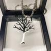 Stainless Steel Tree Of Life Pendant Necklace Trendy Hip-Hop Style Personality High-End Clavicle Chain For Unisex Jewelry Gift