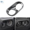 Car Carbon Fiber Texture Headlight Switch Knob Button Frame Cover Trim For Porsche Macan 2014 2015 2016 2017 2018 LHD