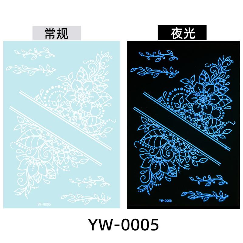 Светящиеся в темноте индийские кружевные тату-наклейки - Хна стиль боди-арт для рук и тела