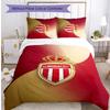 Monaco FC Printed 3PCS Bedding Set Breathable Duvet Cover with Pillowcases Decorative Bed Linen for Bedroom Home