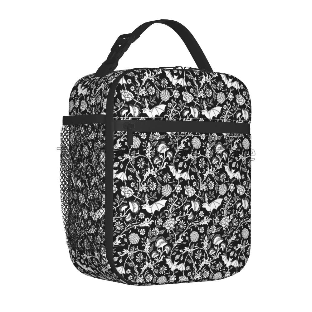 Хэллоуин Летучие мыши Изолированная сумка для ланча Многоразовая Портативная Водонепроницаемая Ланч-бокс Холодильник Термальная Оксфордская Сумка-тоут для работы Пикника