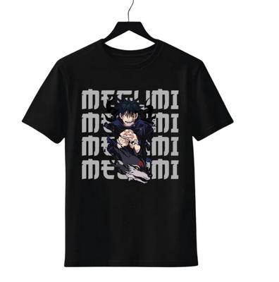 Лето 2026 100 Новых Чистый хлопок Jujutsu Kaisen Аниме персонаж Популярный рисунок Свободный Повседневный Короткий рукав Футболка Круглая футболка