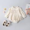 Korean-Style Baby Lace Long Sleeve Romper Dress for Spring & Autumn