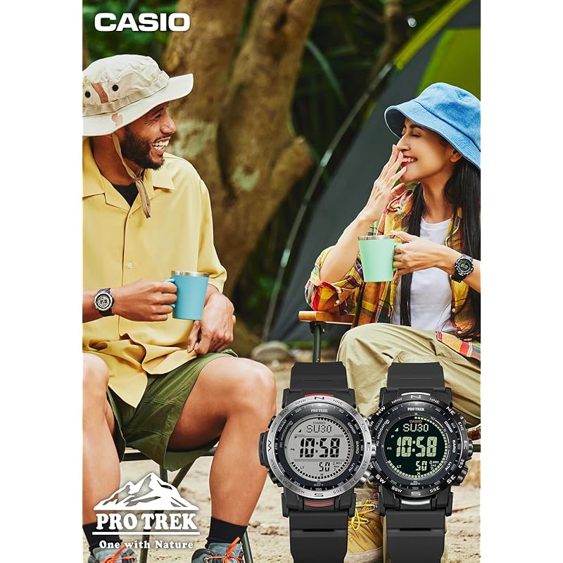 Часы Casio Pro Trek [Официальный японский продукт] Линия Climber Радиоуправляемые солнечные часы Сделаны из биомассы PRW-35-1AJF Мужские Черные