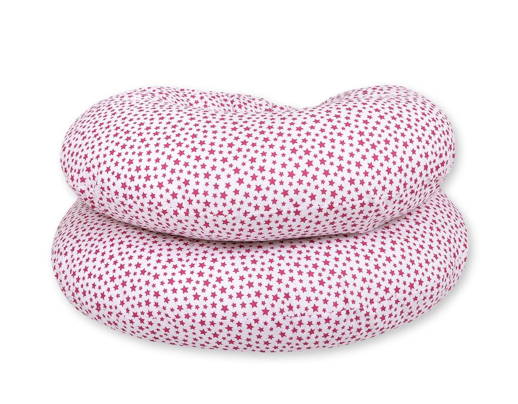 Pregnancy pillow type C removable cover pillow for pregnant women, for breastfeeding - burgundy stars