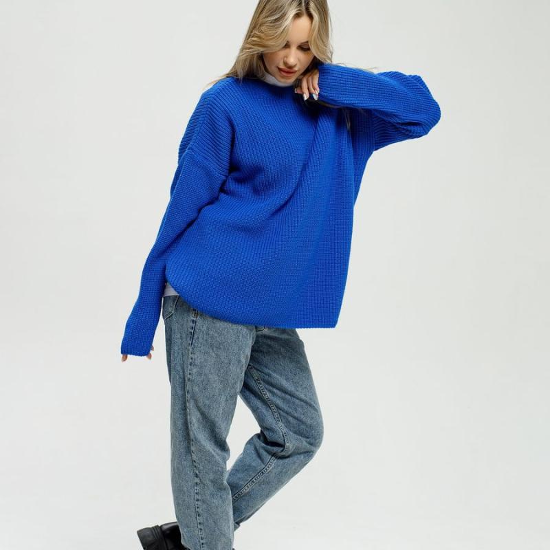 Новые свитера с круглым вырезом для женщин, модные однотонные свободные свитера на осень-зиму, толстые джемперы, топы, повседневные трикотажные пуловеры