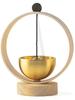 Orin Buddhist Altar Bell, Pet Bell, Brass Bell, Natural Wood Bell, Buddhist Altar Accessory, Mini Bell, Buddhist Altar Accessory, Beautiful Tone,