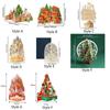 Creative 3D Christmas Greeting Cards Pop-Up Laser Engraved New Year Cards Paper Carving Hot Stamped Thank You Letter Student
