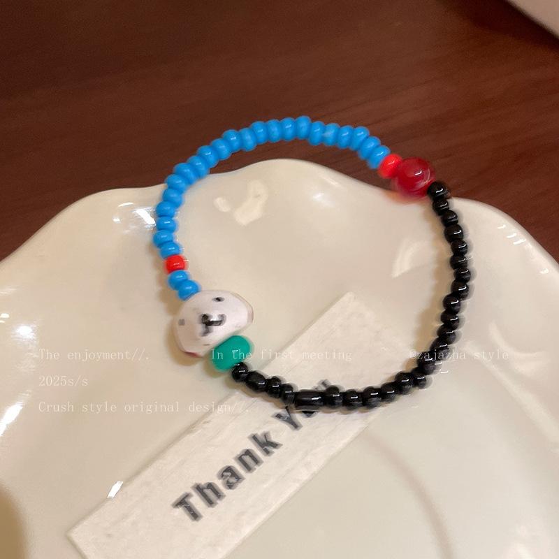 Маленький свежий цвет щенок браслет ниша милая девушка сердце браслет летняя студенческая вечеринка девушка украшения