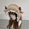 Thickned Hair Band Cute Elk Leg Warmers Long Socks Creative Plush Warm Scarf Autumn Winter