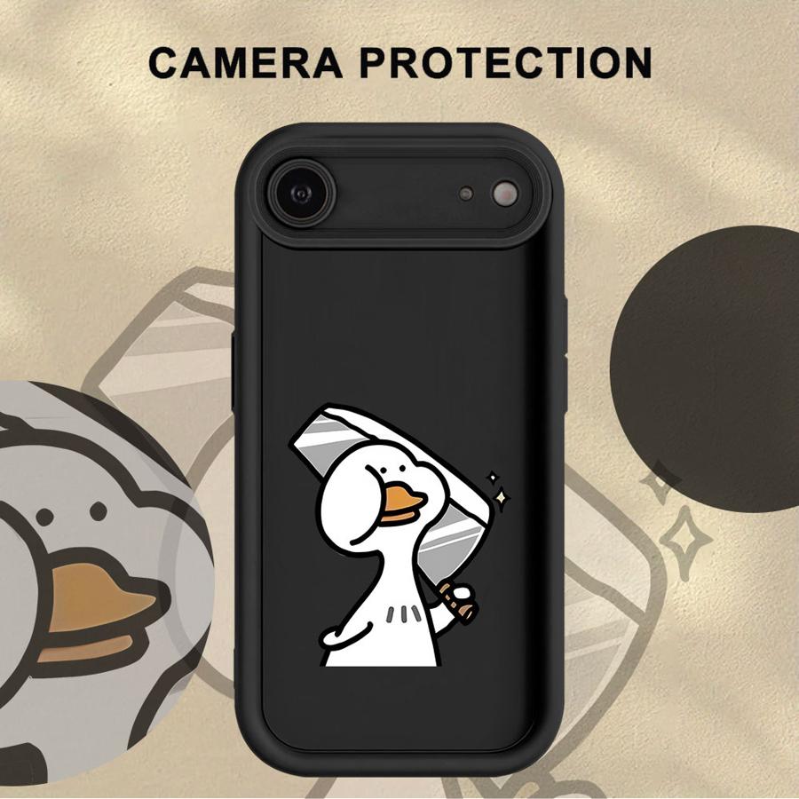 Чехол для телефона для iPhone 17 Pro Max 16 Air 13 14 12 Pro 15 Plus 11 Смешная утка
