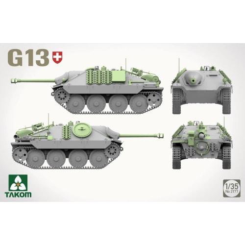 Takom 1/35 Масштаб Швейцарская САУ Pzj G13 Пластиковая Модель Набор TKO2177