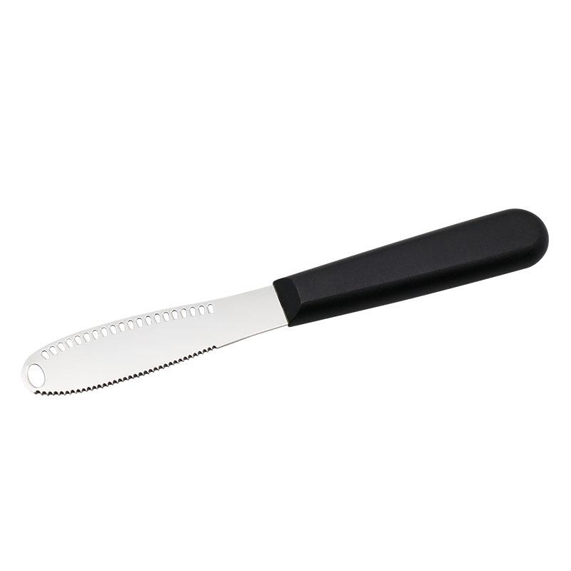 4-inch perforated stainless steel butter knife jam knife spatula serrated cheese scraper 1