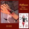 Waterproof Cross Pattern Halloween Scary Scar Tattoo Stickers for Face and Arms
