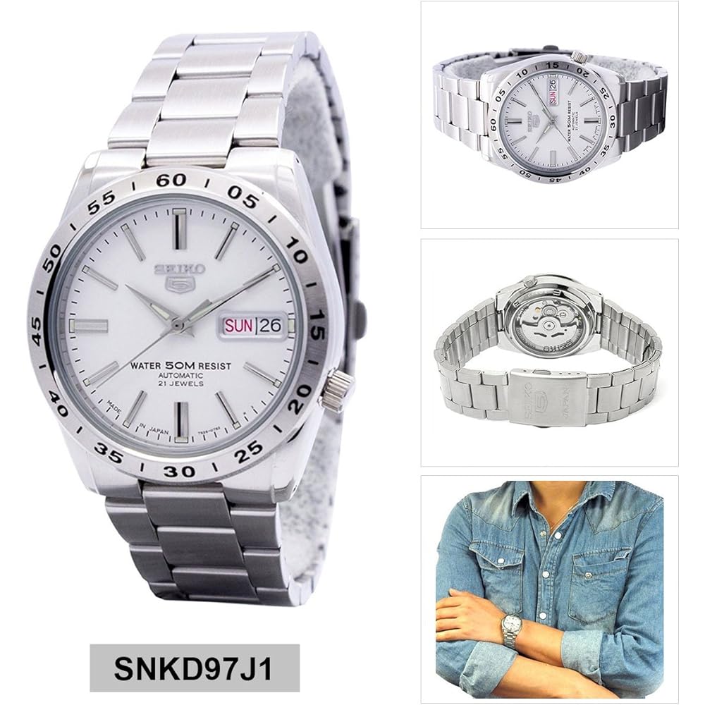 Seiko SEIKO 5 Automatic Watch SNKD97J1 Stainless Steel 100m Water Resistant Men's Timepiece