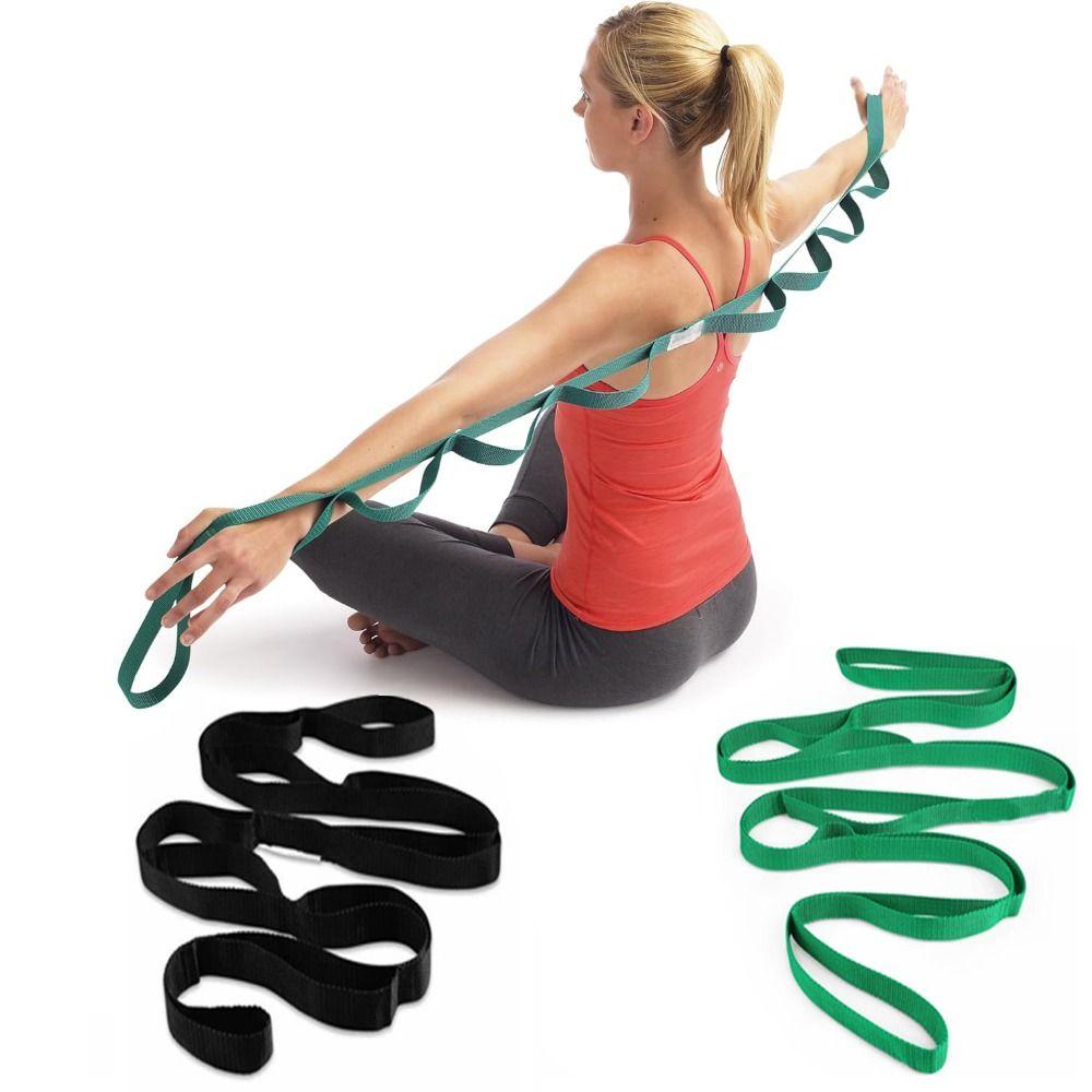 Adjustable Yoga Stretch Band 10 Loops Yoga Resistance Band Home Workout
