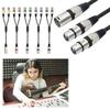 0,5 м (1,5 фута) XLR-папа на двойной XLR-мама Y-разветвитель Микрофонный кабель 3-контактный XLR-папа на двойной XLR-мама Patch Y-кабель