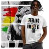 Регги футболка Roots Rock Rasta Flag Jah Rastafari Хайле Селасси лев feel irie